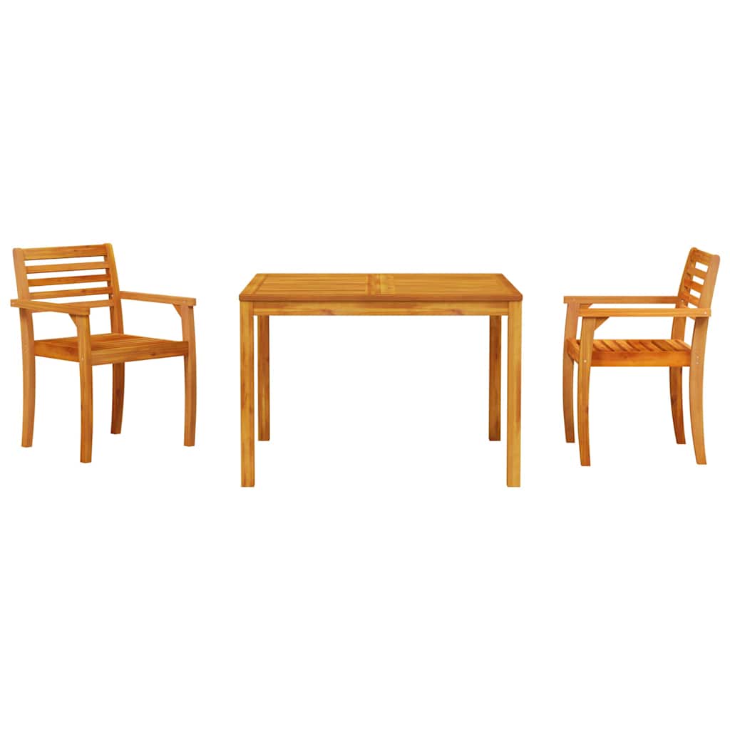 Kert étkező szett 3 pcs Barna Tömör Akácfa