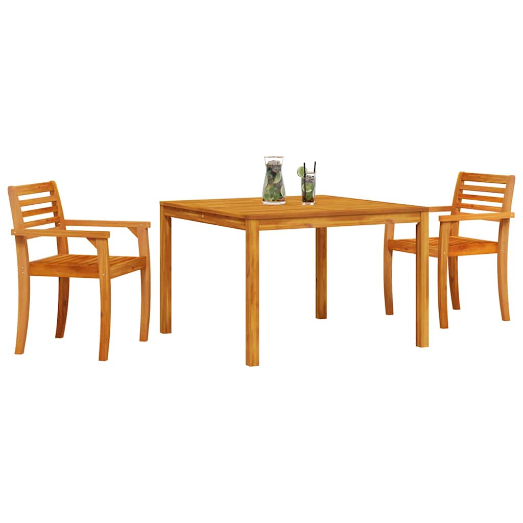 Kert étkező szett 3 pcs Barna Tömör Akácfa