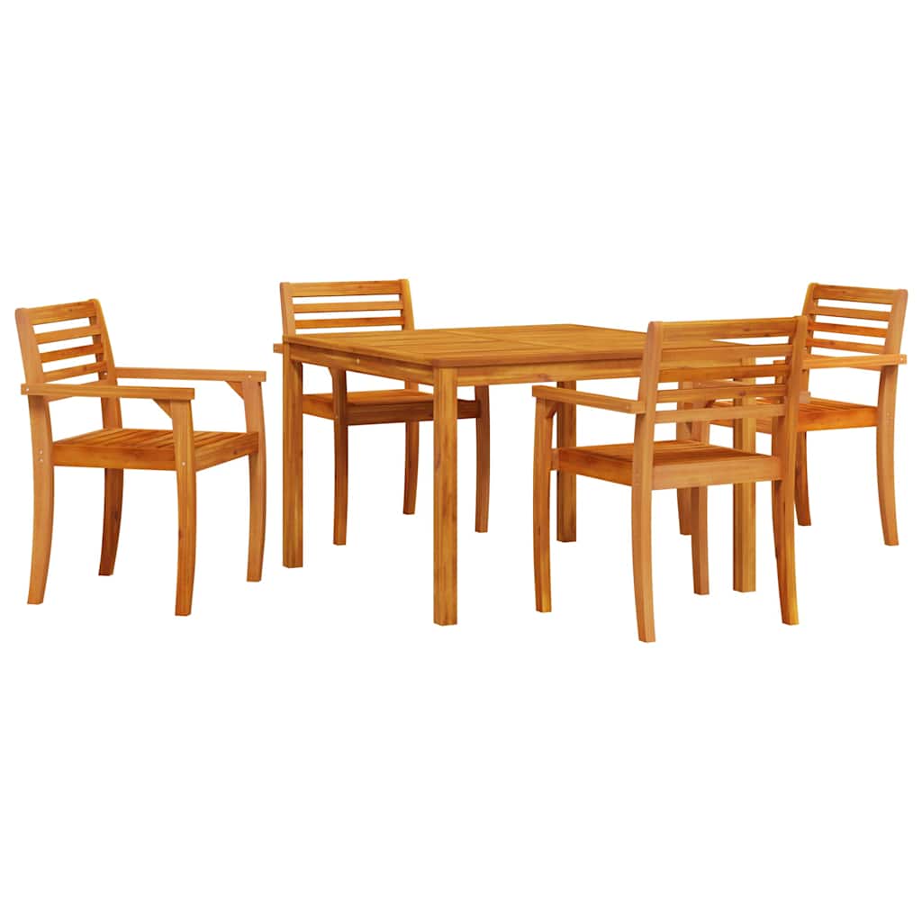 Kert étkező szett 5 pcs Barna Tömör Akácfa