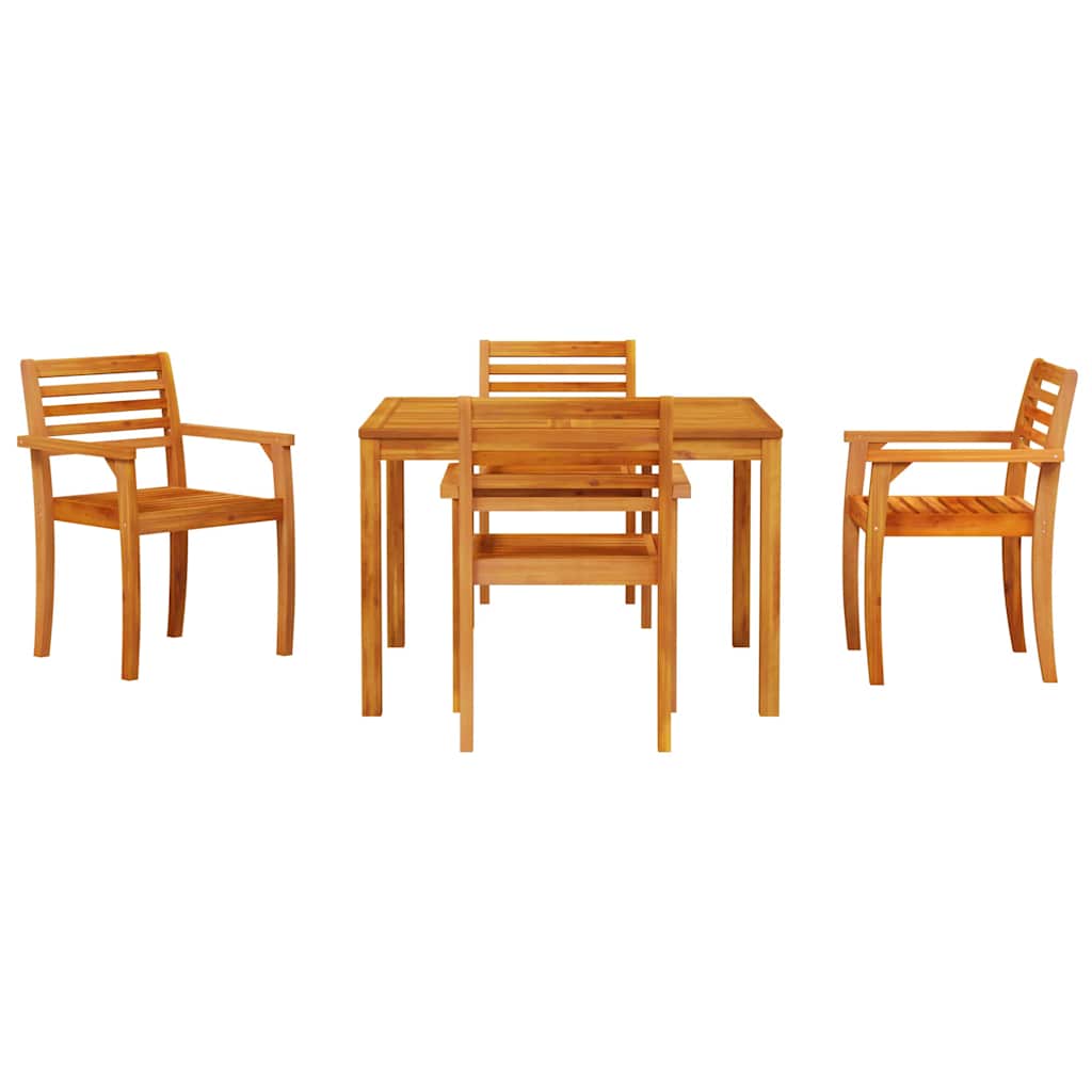 Kert étkező szett 5 pcs Barna Tömör Akácfa