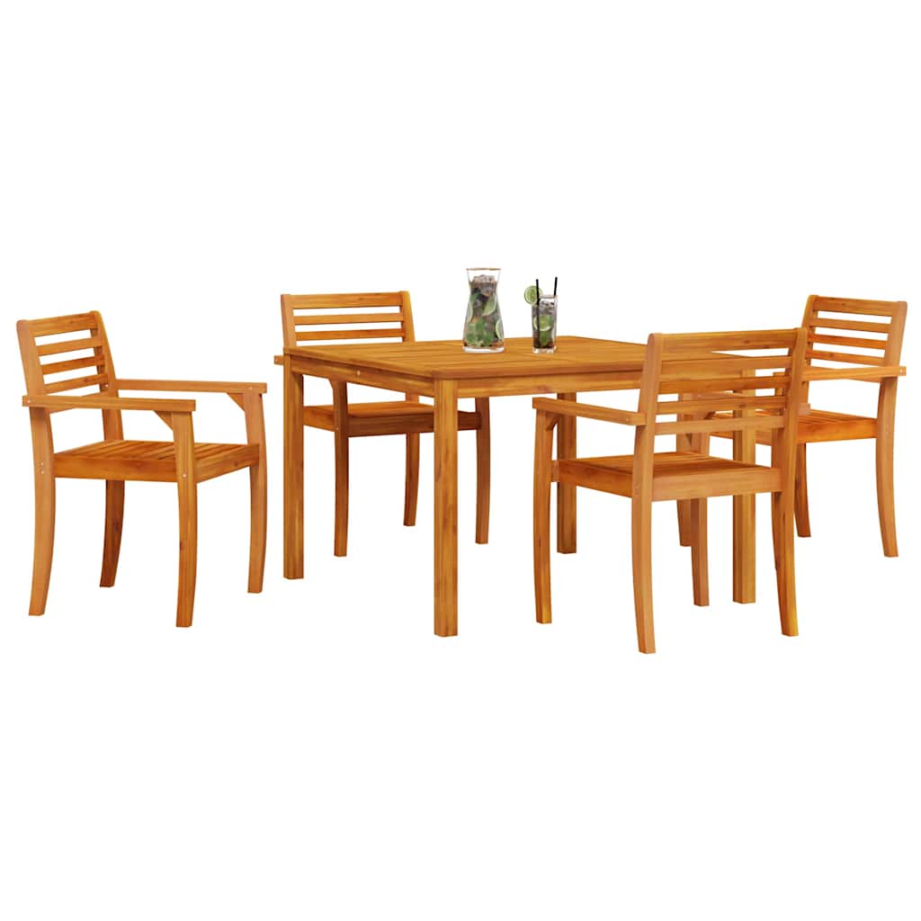 Kert étkező szett 5 pcs Barna Tömör Akácfa