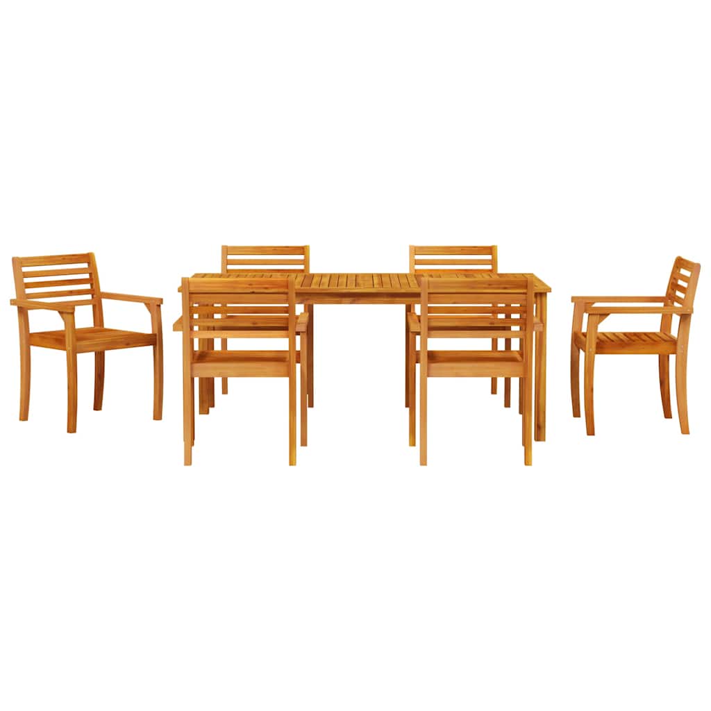 Kert étkező szett 7 pcs Barna Tömör Akácfa