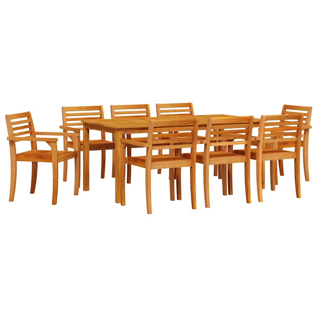 Kert étkező szett 9 pcs Barna Tömör Akácfa