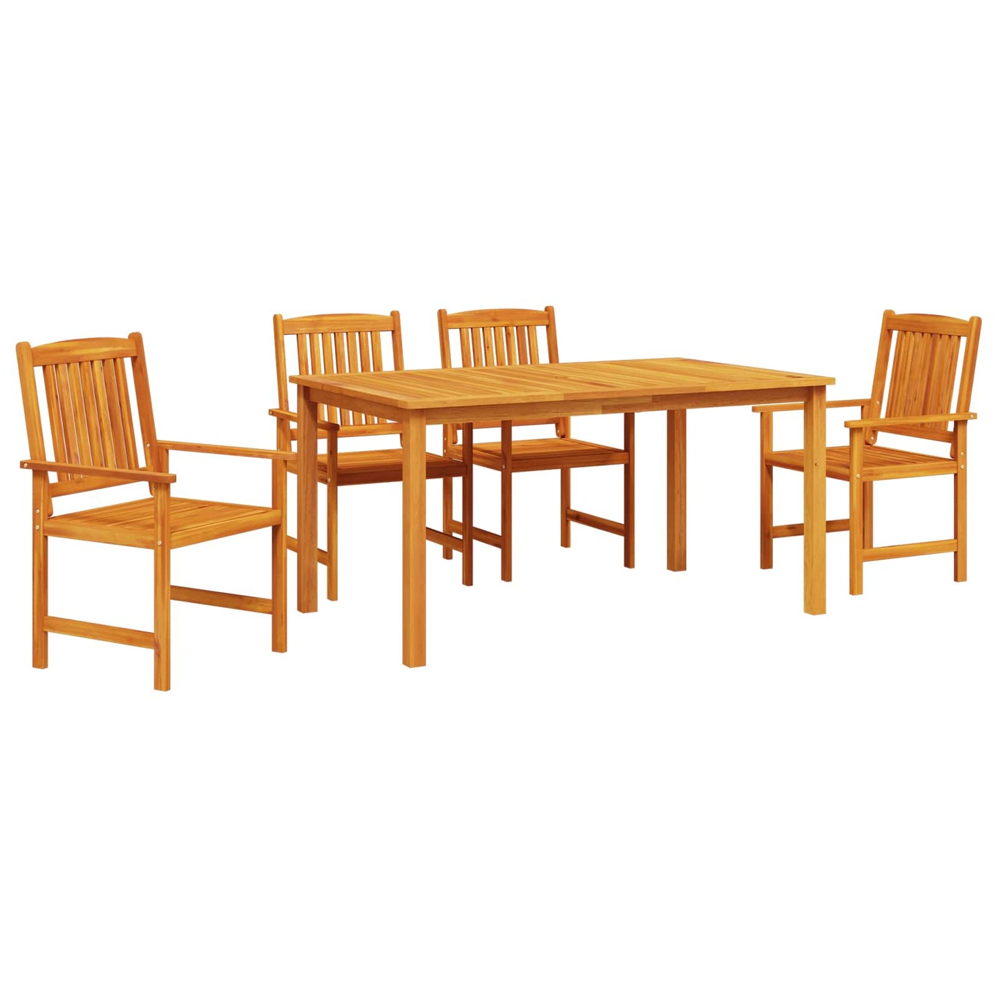 Kert étkező szett 5 pcs Barna Tömör Akácfa
