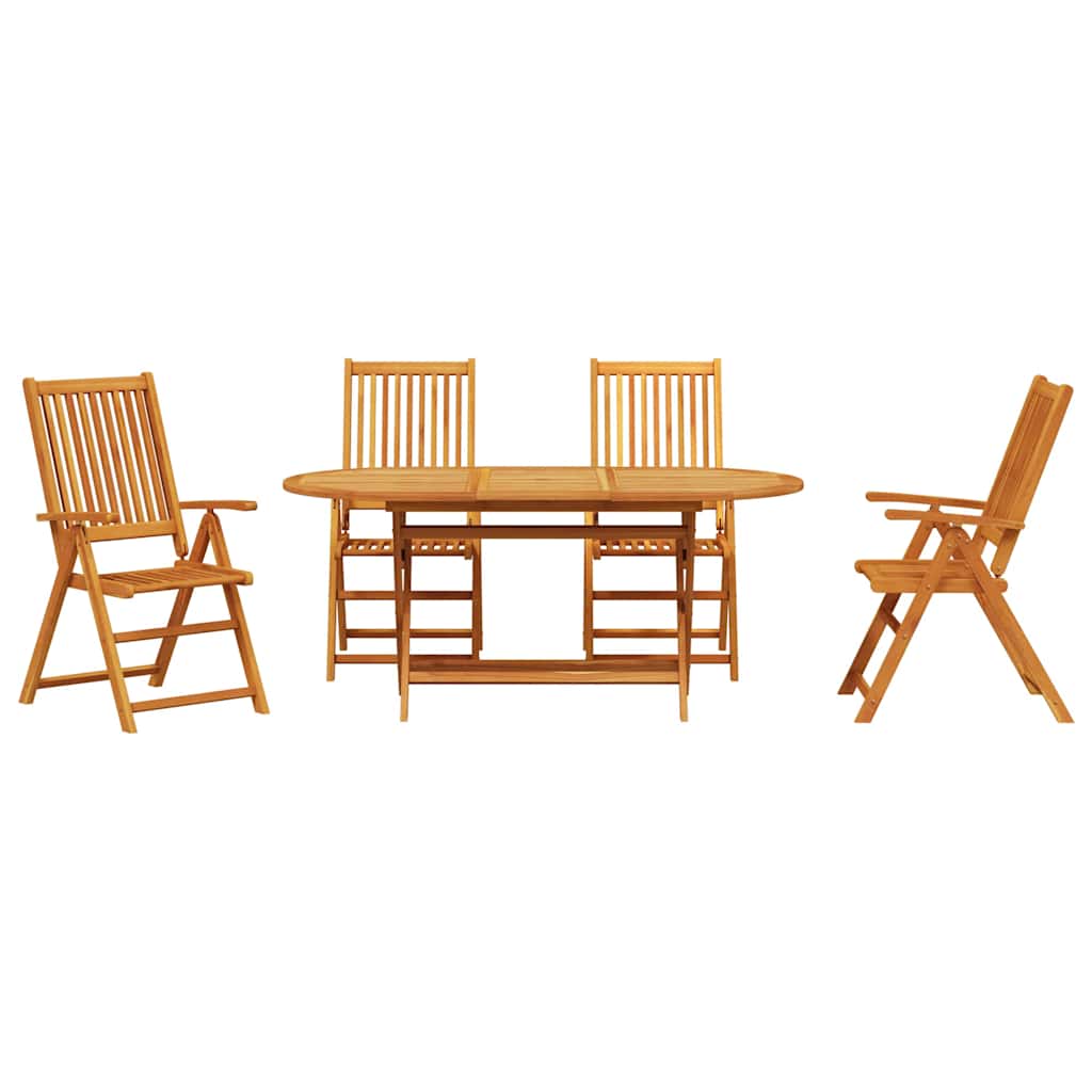 Kert étkező szett 5 pcs Barna Tömör Akácfa