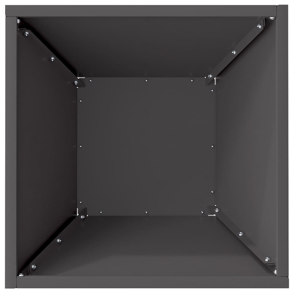 Kerti cserép Fekete 35 x 35 x 15 cm Hidegen hengerelt acél