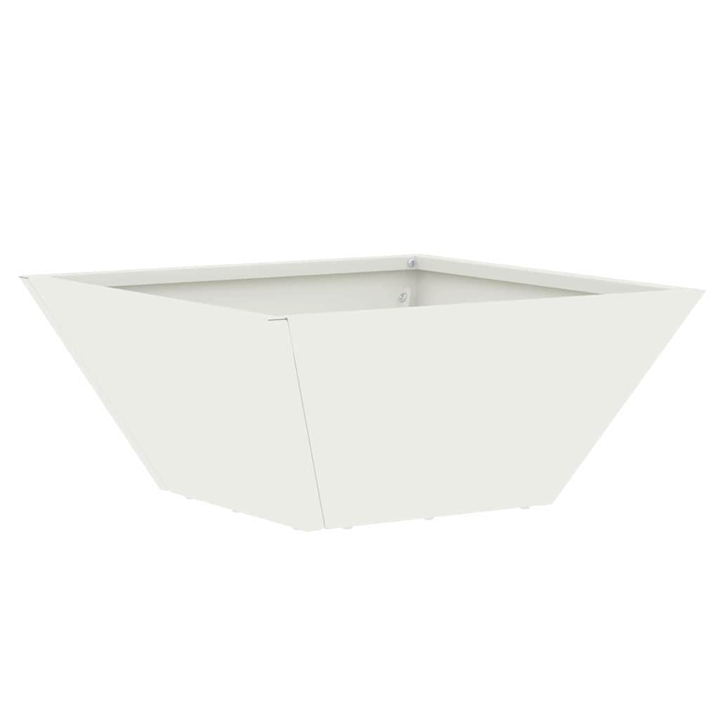 Kerti cserép 5 db Fehér 35 x 35 x 15 cm Hidegen hengerelt acél