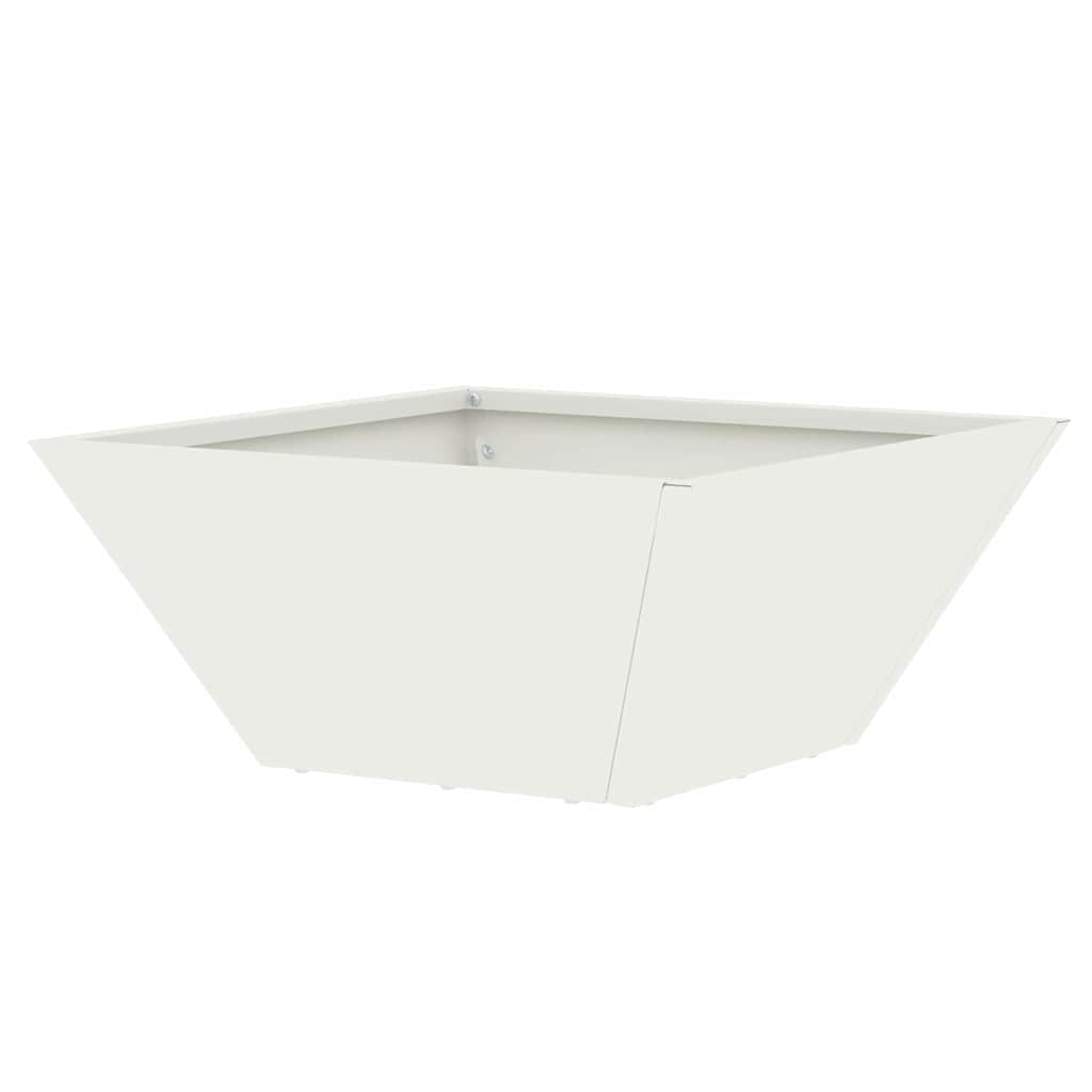 Kerti cserép 5 db Fehér 35 x 35 x 15 cm Hidegen hengerelt acél