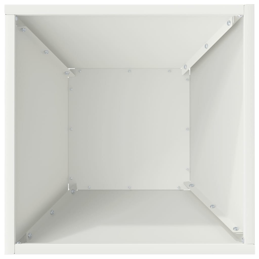 Kerti cserép 5 db Fehér 35 x 35 x 15 cm Hidegen hengerelt acél