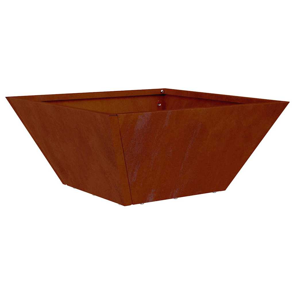 Kerti cserép Rozsdás 35 x 35 x 15 cm Időjárásálló acél