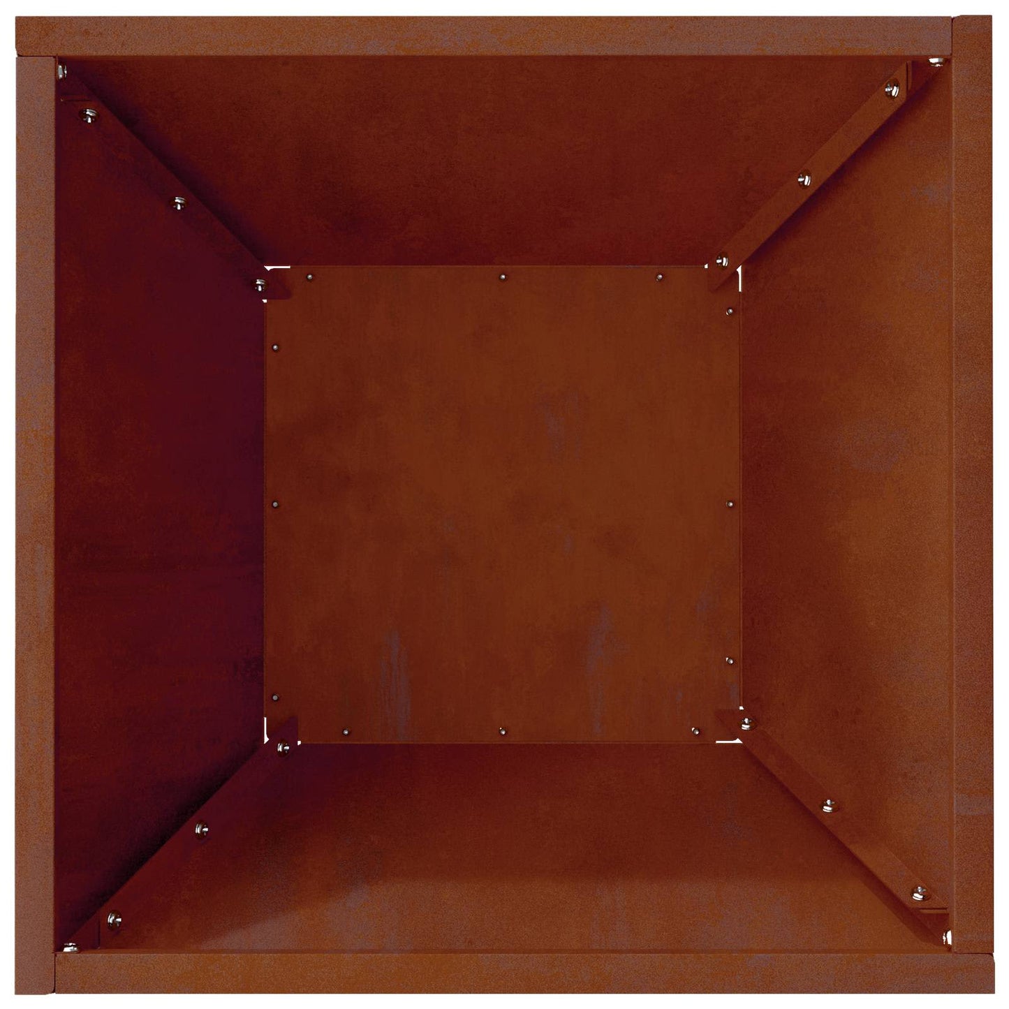 Kerti cserép Rozsdás 35 x 35 x 15 cm Időjárásálló acél