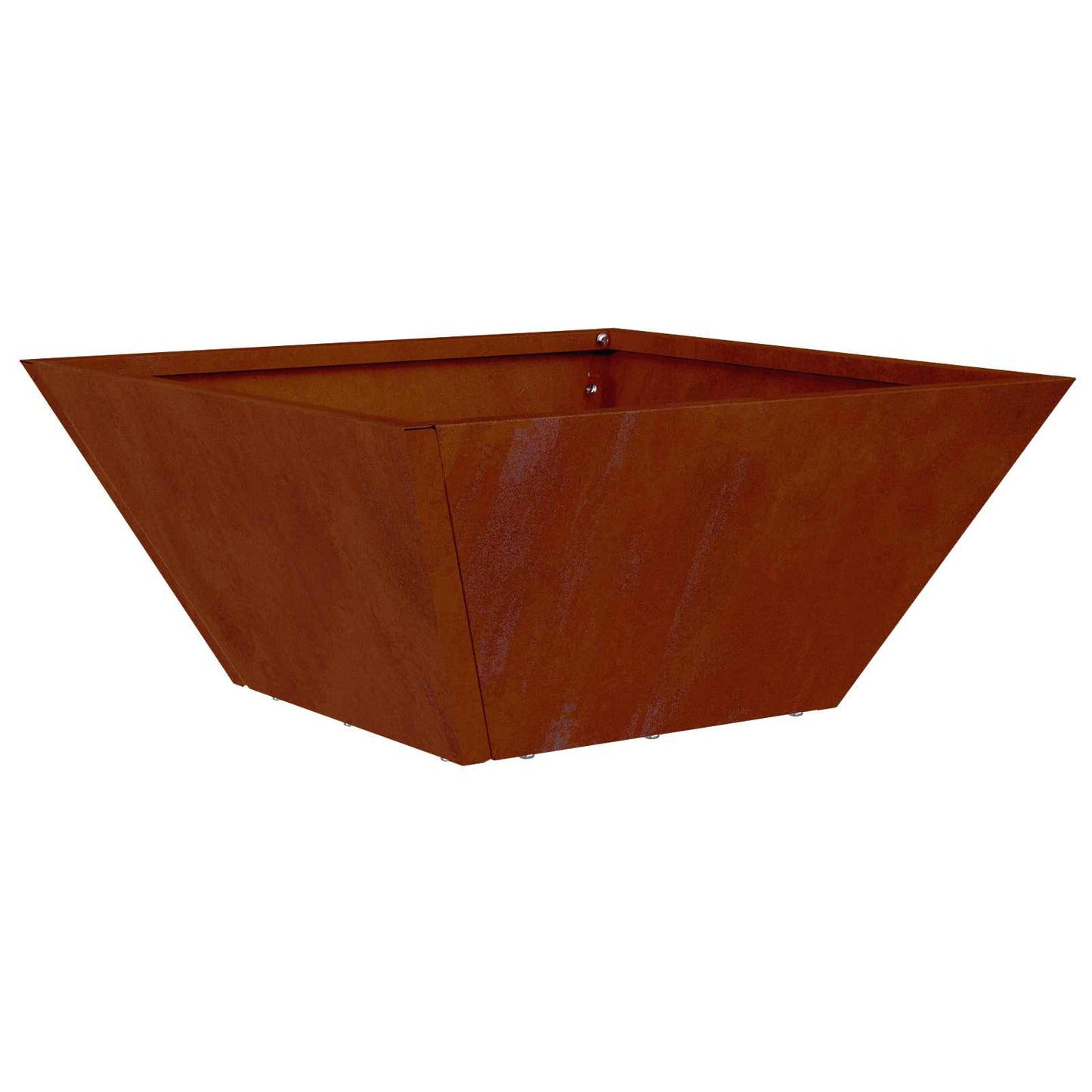 Kerti cserép 5 db Rozsdás 35 x 35 x 15 cm Időjárásálló acél