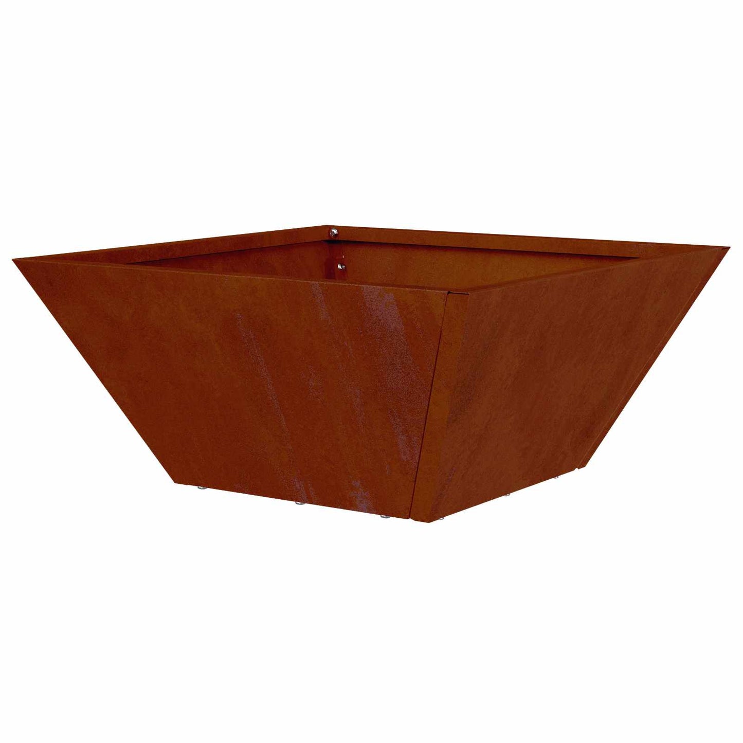 Kerti cserép 5 db Rozsdás 35 x 35 x 15 cm Időjárásálló acél