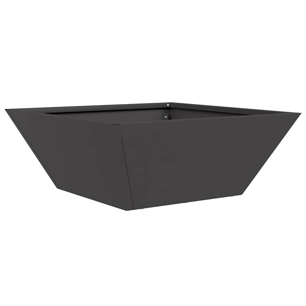 Kerti cserép 5 db Fekete 40 x 40 x 15 cm Hidegen hengerelt acél