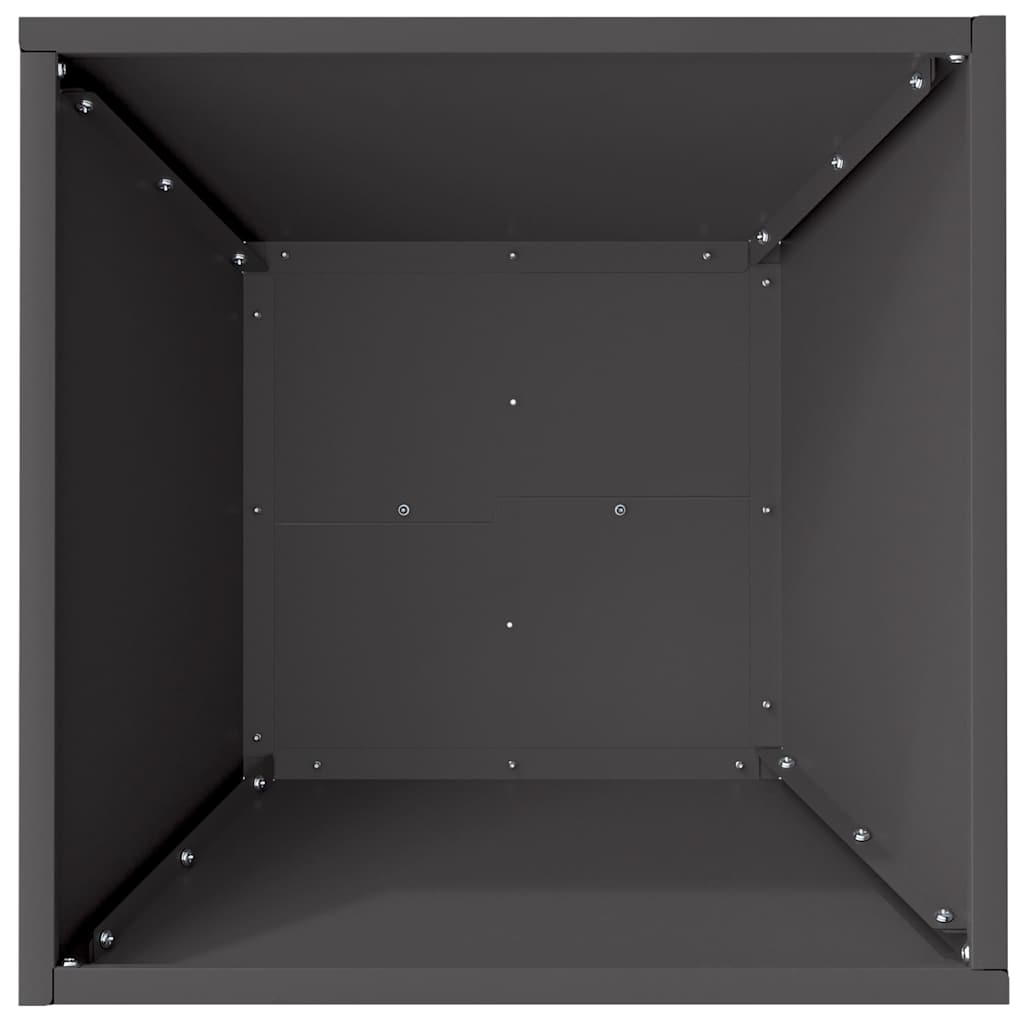 Kerti cserép 5 db Fekete 40 x 40 x 15 cm Hidegen hengerelt acél