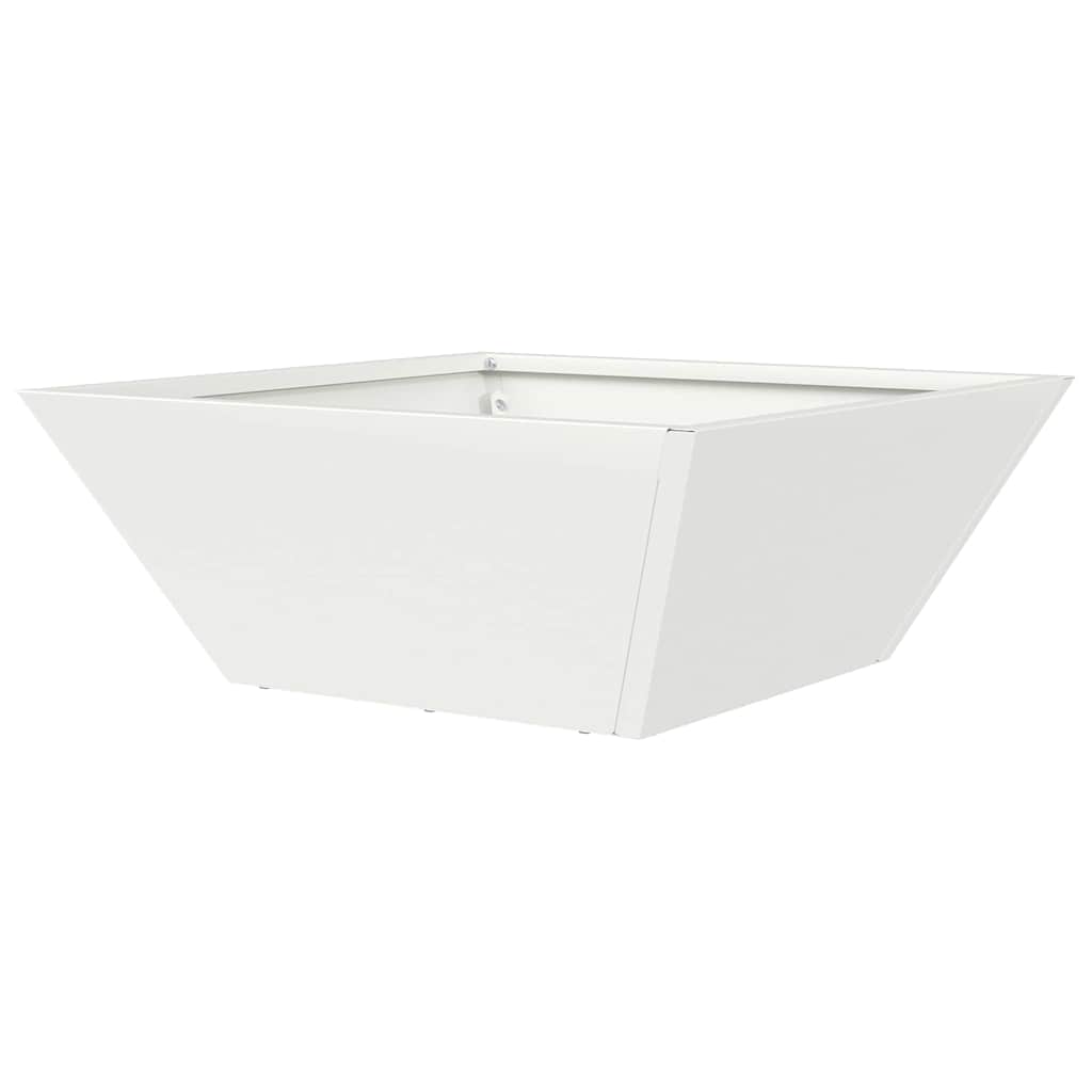 Kerti cserép Fehér 40 x 40 x 15 cm Hidegen hengerelt acél