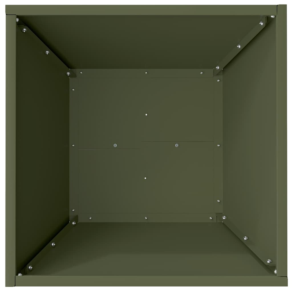 Kerti cserép 5 db Olajzöld 40 x 40 x 15 cm