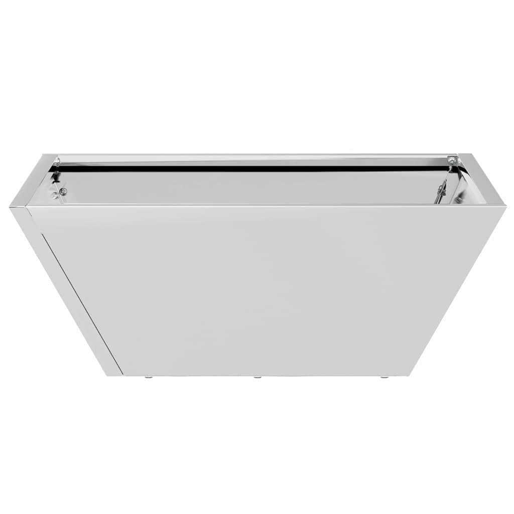 Kerti cserép 5 db Ezüst 40 x 40 x 15 cm Rozsdamentes acél