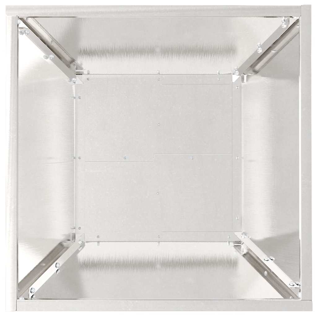 Kerti cserép 5 db Ezüst 40 x 40 x 15 cm Rozsdamentes acél