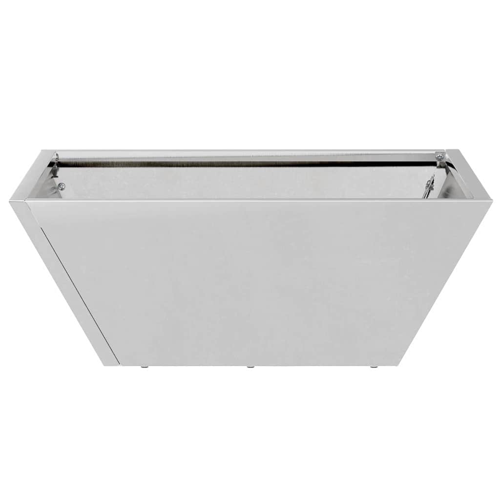 Kerti cserép 5 db Ezüst 40 x 40 x 15 cm Horganyzott acél