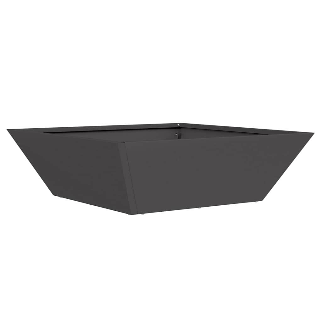 Kerti cserép Fekete 50 x 50 x 15 cm Hidegen hengerelt acél