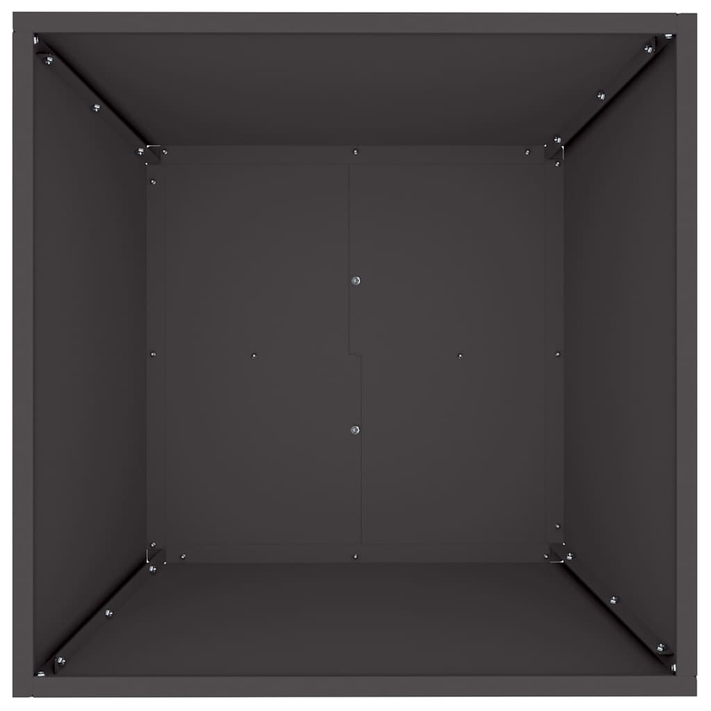 Kerti cserép Fekete 50 x 50 x 15 cm Hidegen hengerelt acél