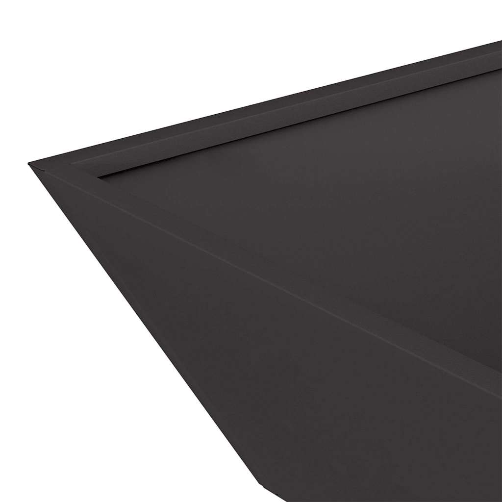 Kerti cserép 5 db Fekete 50 x 50 x 15 cm Hidegen hengerelt acél