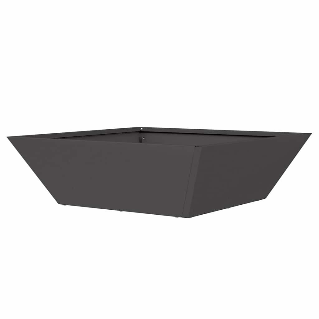 Kerti cserép 5 db Fekete 50 x 50 x 15 cm Hidegen hengerelt acél