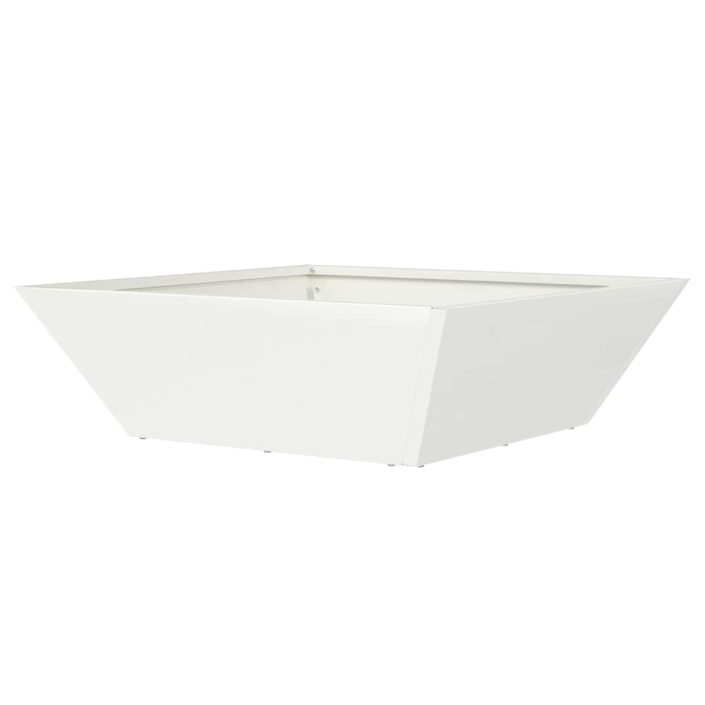Kerti cserép 5 db Fehér 50 x 50 x 15 cm Hidegen hengerelt acél