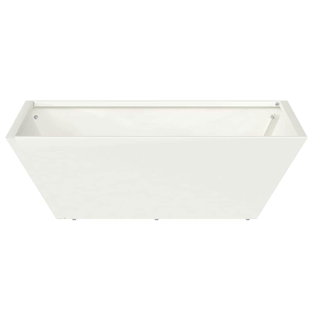Kerti cserép 5 db Fehér 50 x 50 x 15 cm Hidegen hengerelt acél