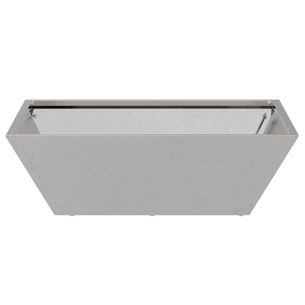 Kerti cserép 5 db Ezüst 50 x 50 x 15 cm Rozsdamentes acél