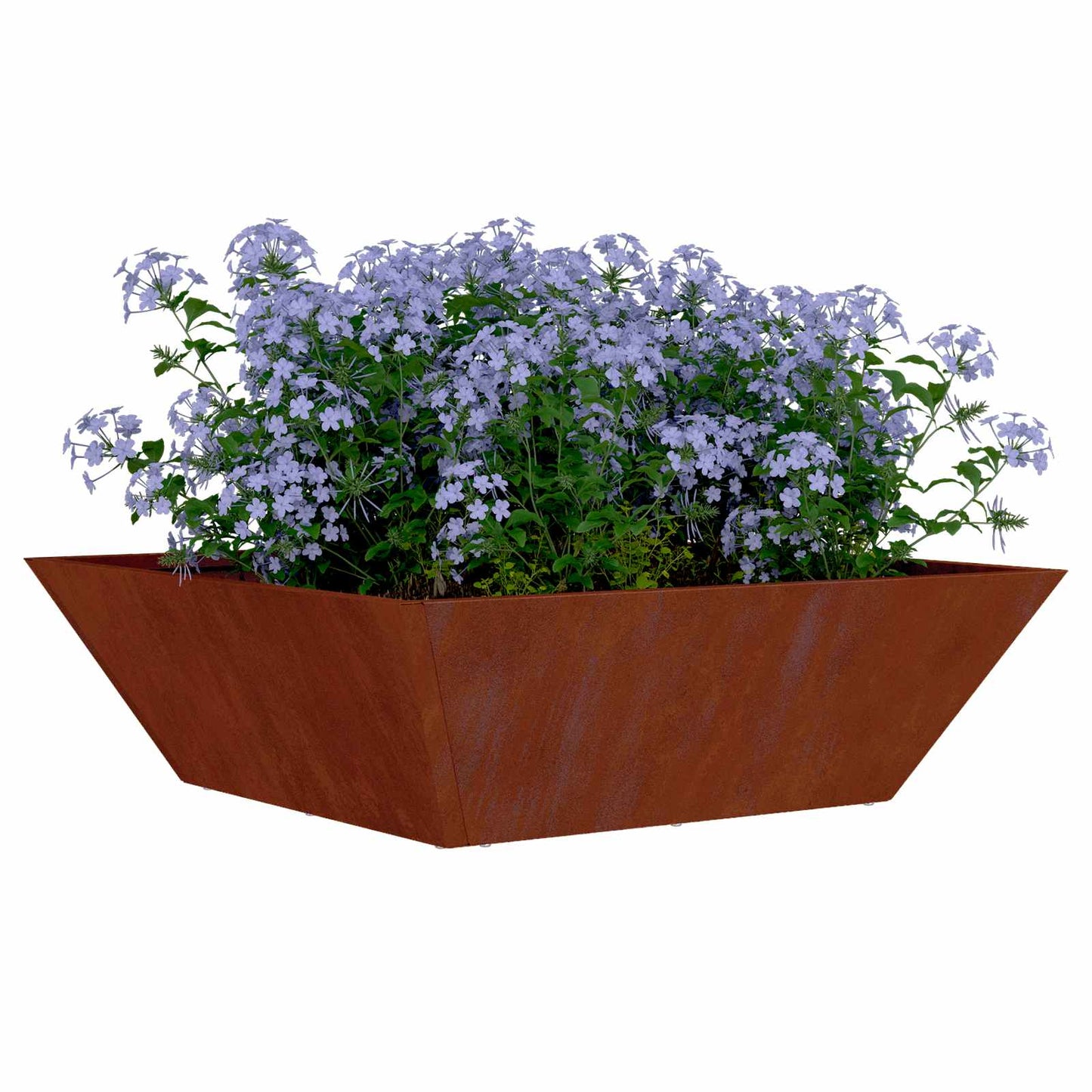 Kerti cserép 5 pcs Rozsdás 50 x 50 x 15 cm Időjárásálló acél