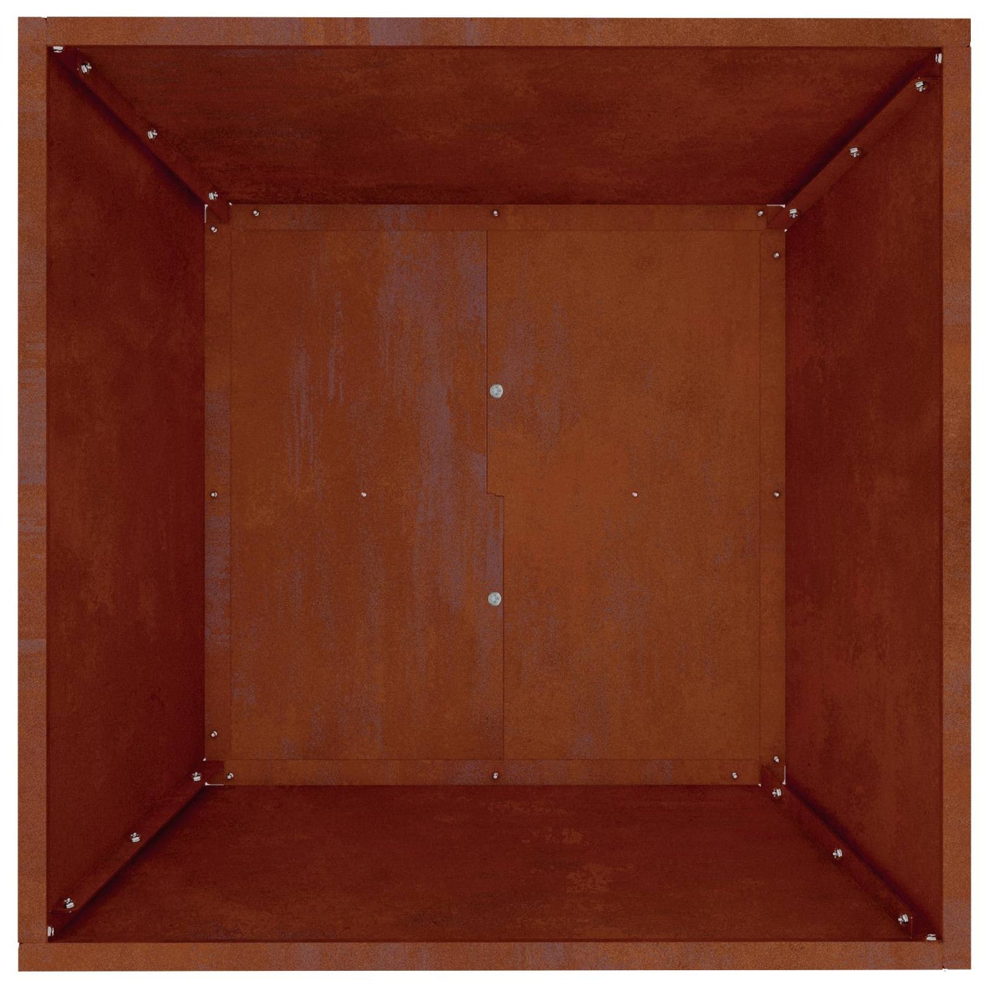 Kerti cserép 5 pcs Rozsdás 50 x 50 x 15 cm Időjárásálló acél