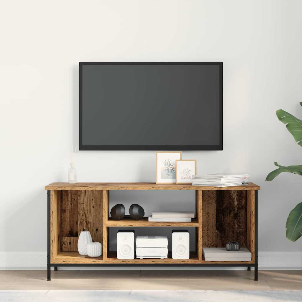 TV szekrény 102 x 35 x 45 cm Öreg fa Szerelt Fa