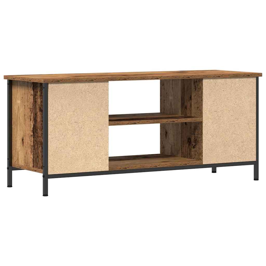 TV szekrény 102 x 35 x 45 cm Öreg fa Szerelt Fa