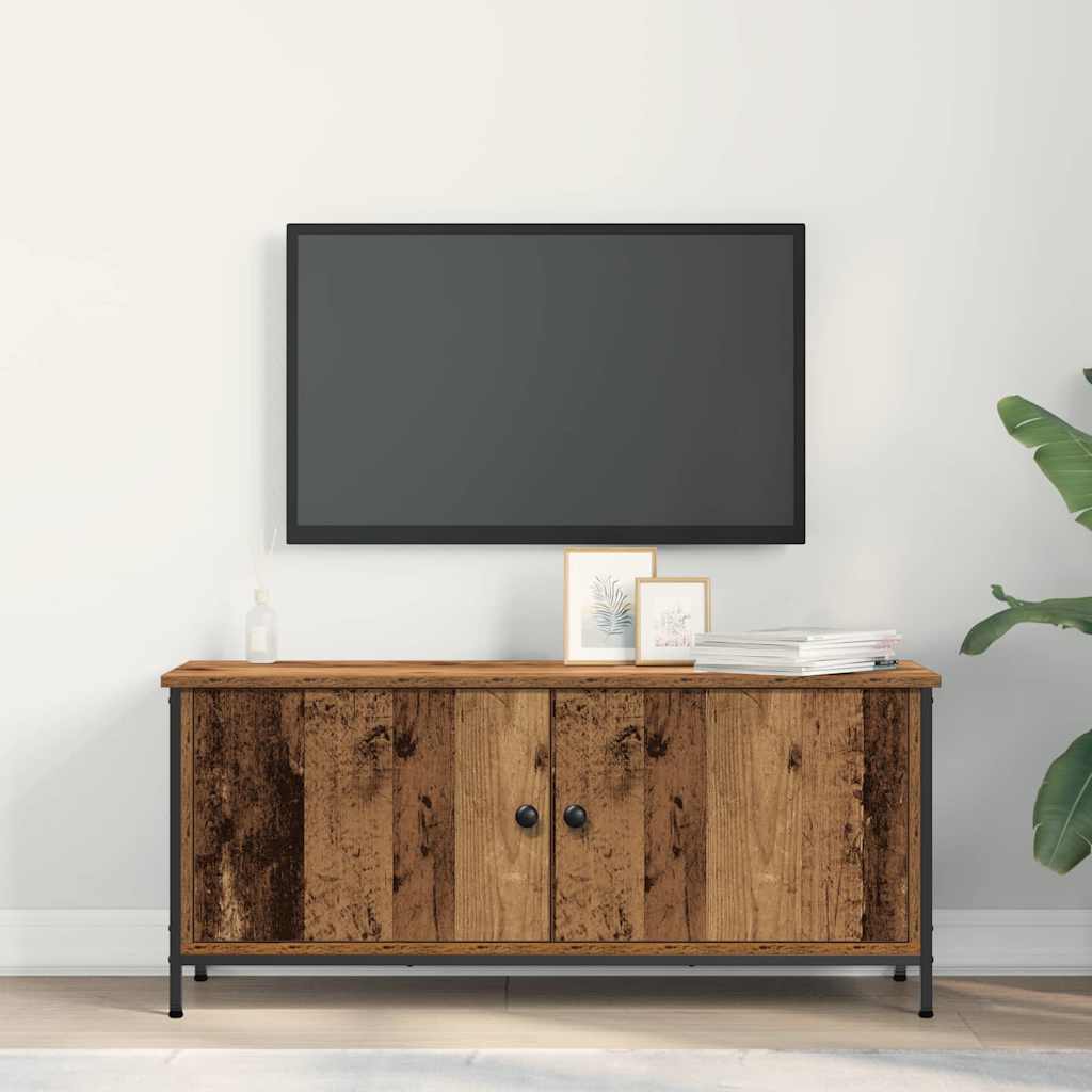 TV szekrény 100 x 35 x 45 cm Öreg fa Szerelt Fa