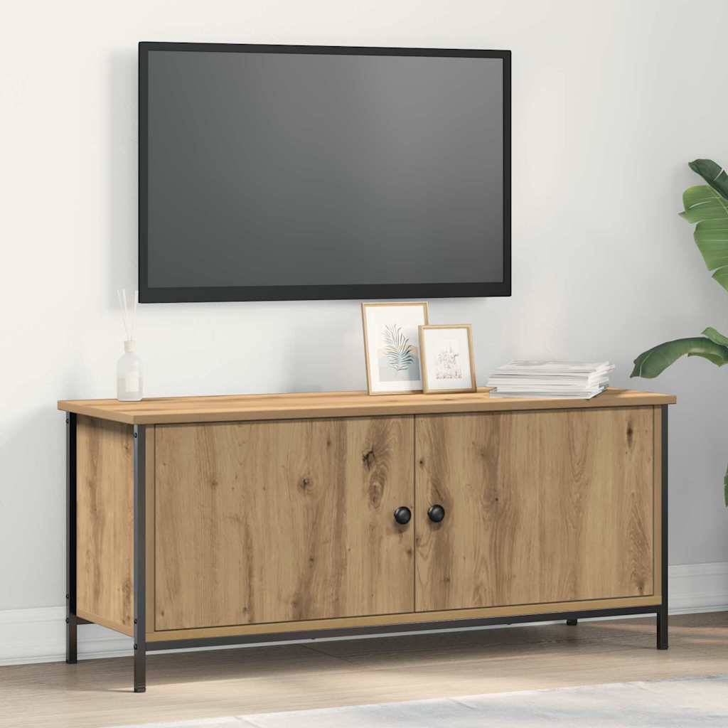 TV szekrény 100 x 35 x 45 cm Artisan tölgy Szerelt Fa