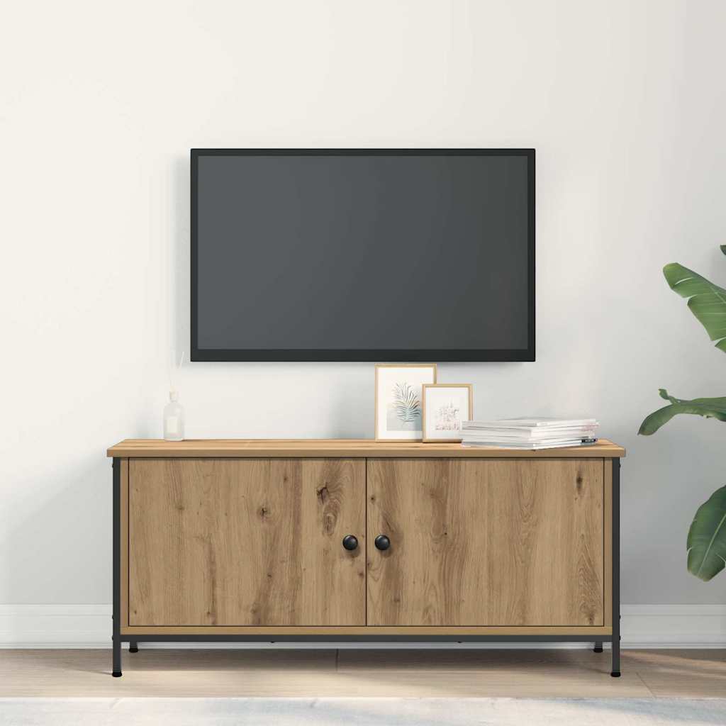 TV szekrény 100 x 35 x 45 cm Artisan tölgy Szerelt Fa