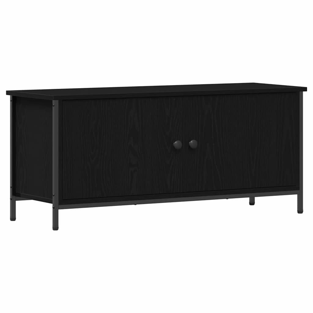TV szekrény 100 x 35 x 45 cm Fekete tölgy Szerelt Fa