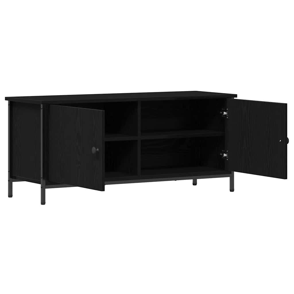 TV szekrény 100 x 35 x 45 cm Fekete tölgy Szerelt Fa