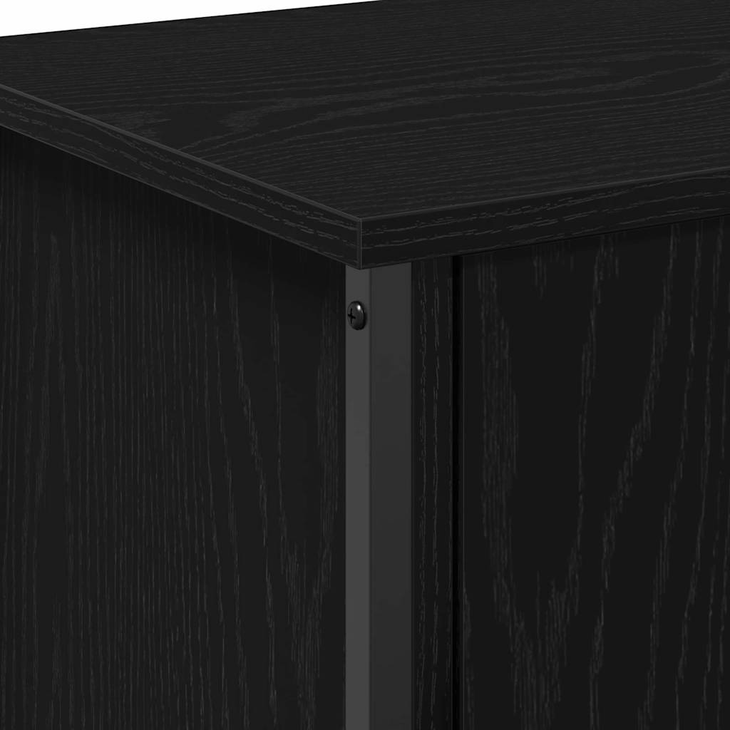 TV szekrény 60 x 35 x 45 cm Fekete tölgy Szerelt Fa