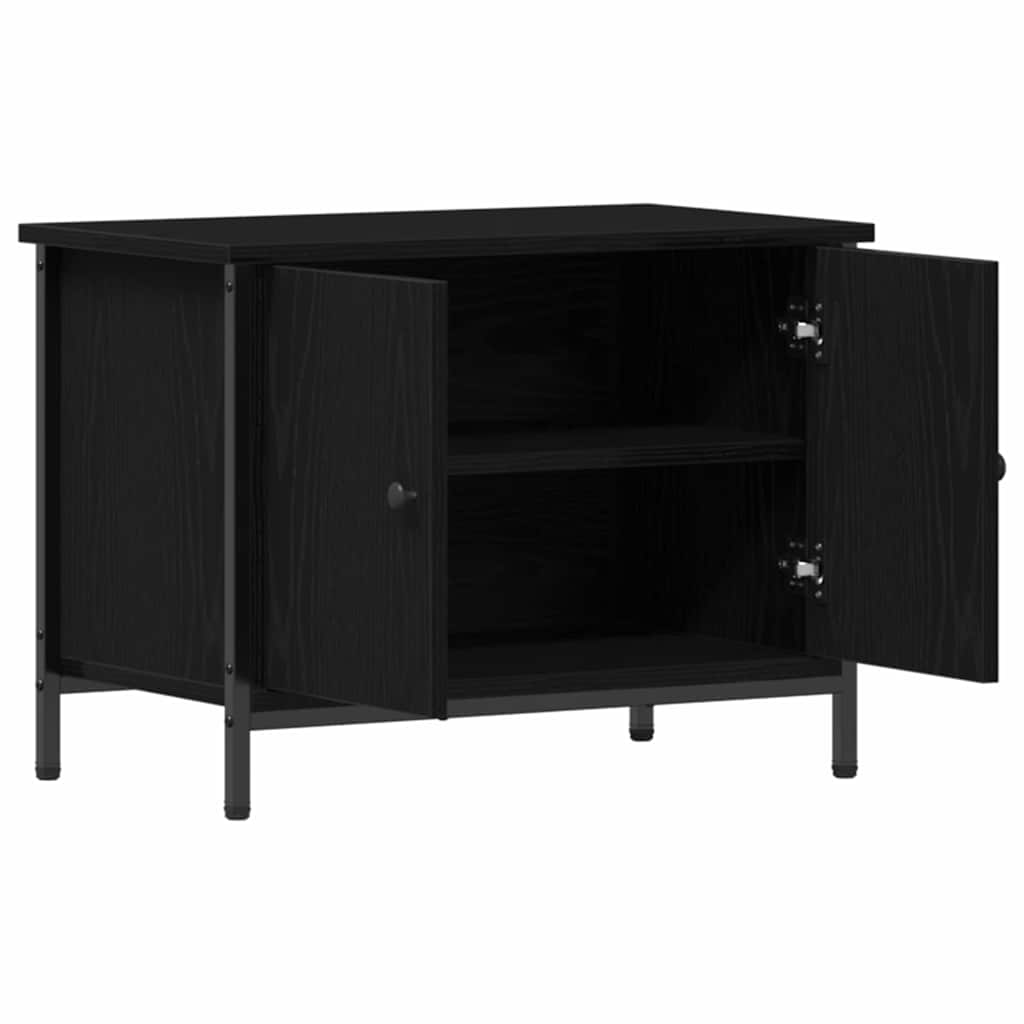 TV szekrény 60 x 35 x 45 cm Fekete tölgy Szerelt Fa