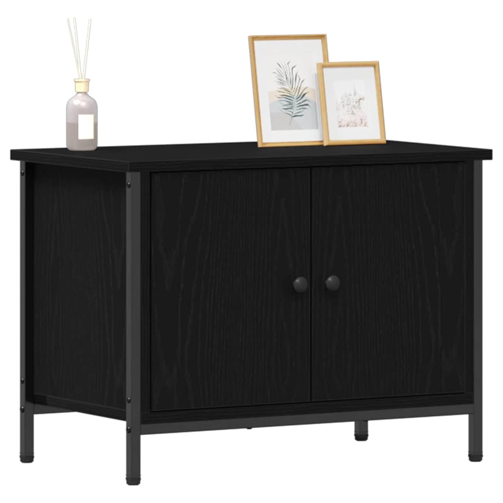 TV szekrény 60 x 35 x 45 cm Fekete tölgy Szerelt Fa
