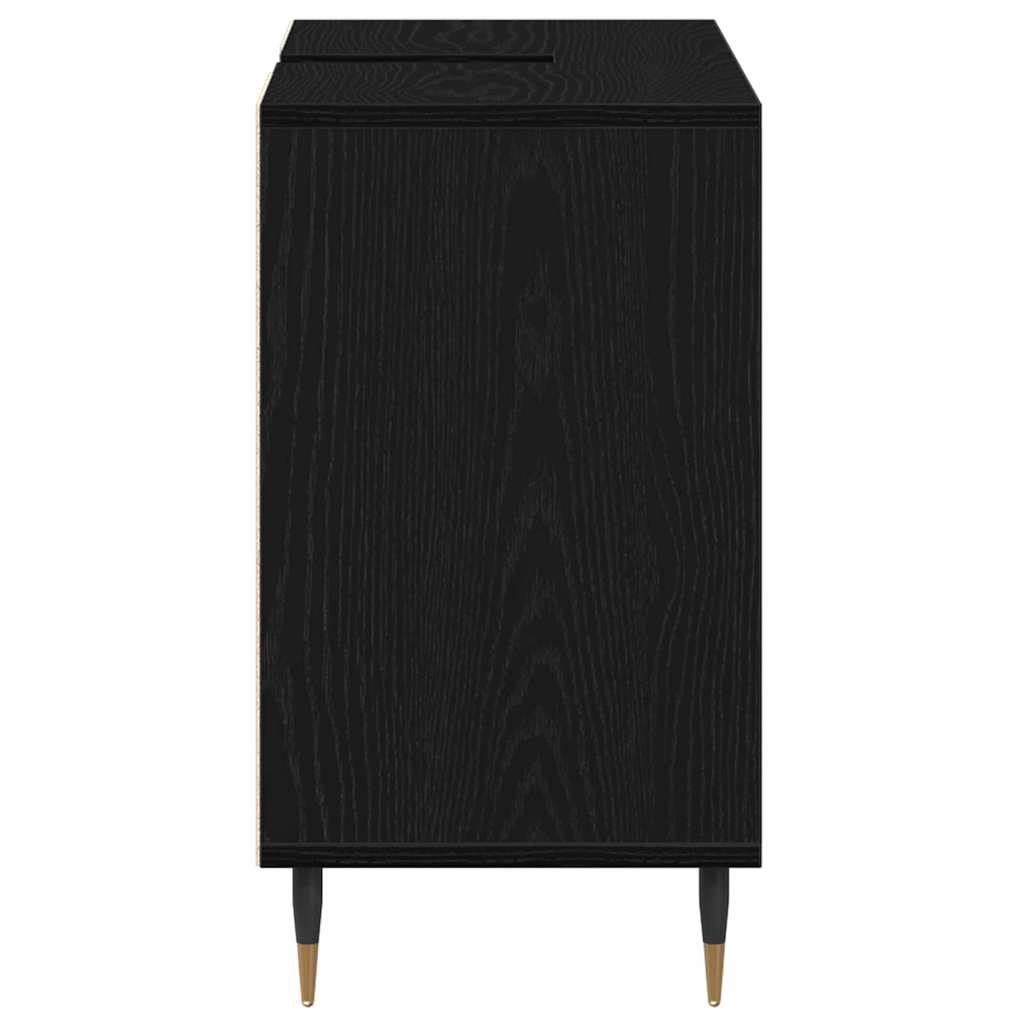 Fürdőszoba Székény Fekete 80 x 33 x 60 cm Szerelt Fa