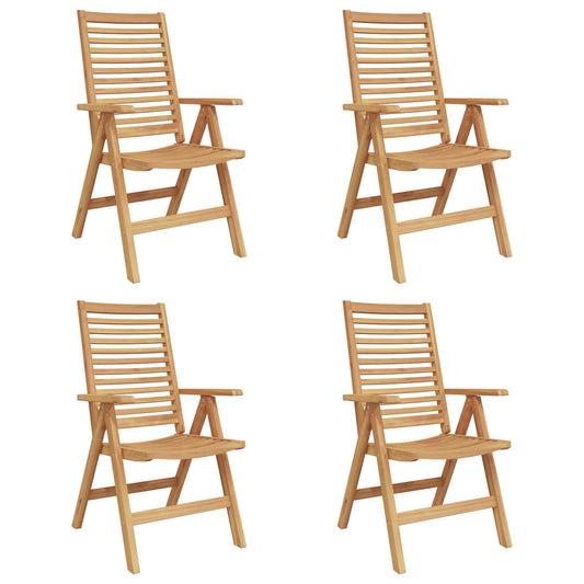 Szék 4 pcs Barna 64.5 x 52 x 108 cm Tömör Teakfa