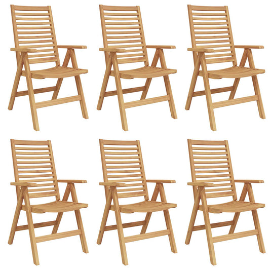 Szék 6 pcs Barna 64.5 x 52 x 108 cm Tömör Teakfa