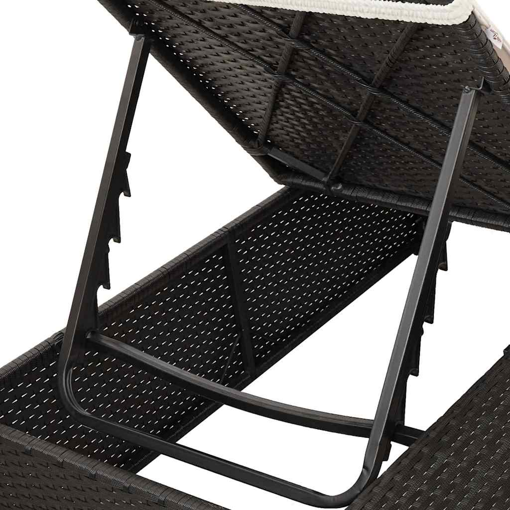 Dupla napozóágy Meleg fehér 205 x 129 x 200 cm polirattan