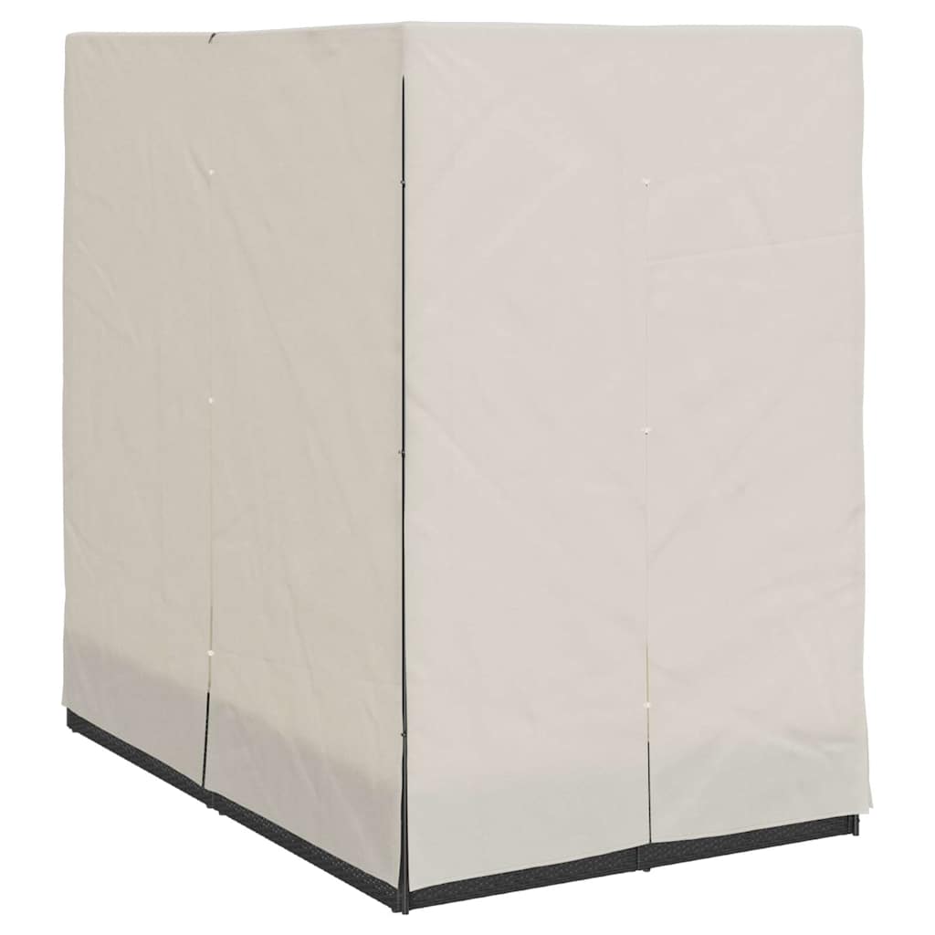 Dupla napozóágy Meleg fehér 205 x 129 x 200 cm polirattan