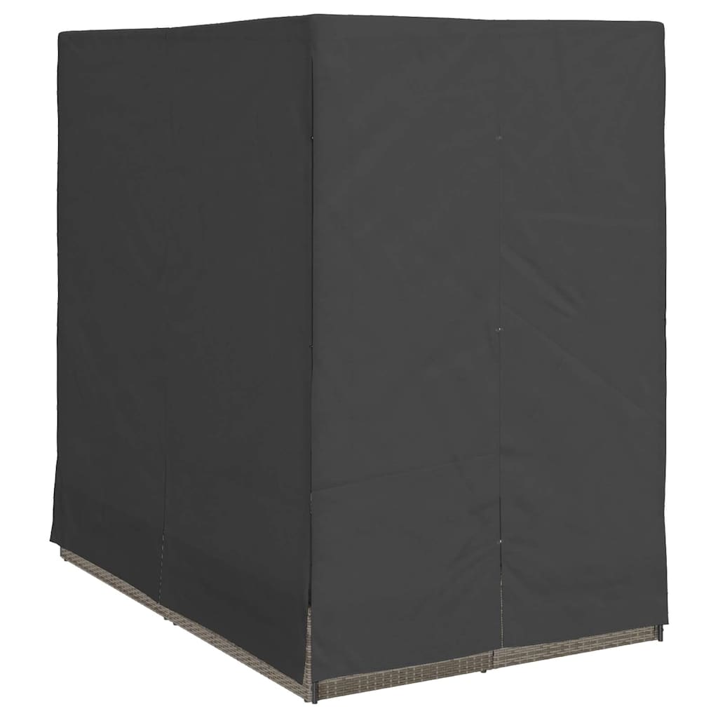 Dupla napozóágy Állítható Szürke 205 x 129 x 200 cm polirattan