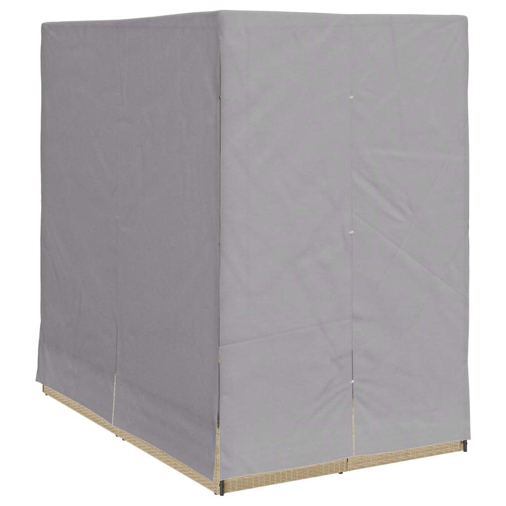 Dupla napozóágy Állítható Szürke 205 x 129 x 200 cm polirattan